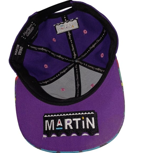 Martin 1992 Purple Snapback Hat Geometric Brim Nostalgia Streetwear Hip-Hop - Picture 6 of 7
